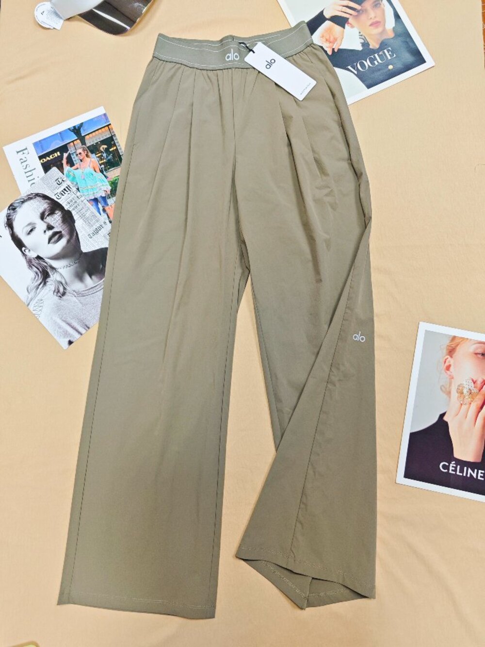 ALO Yoga Suit Up Trouser Olive NWT⛄️ Regular Limited | Straight Legs | 30 ”